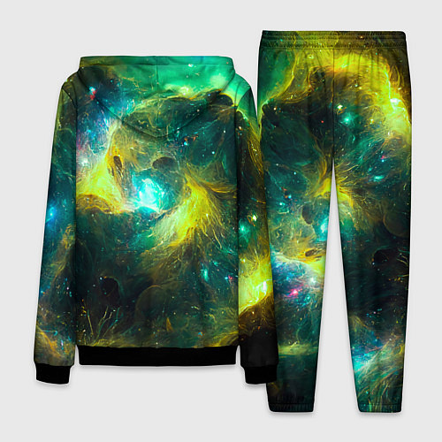 Мужской костюм Небула в космосе в зеленых тонах - нейронная сеть / 3D-Черный – фото 2