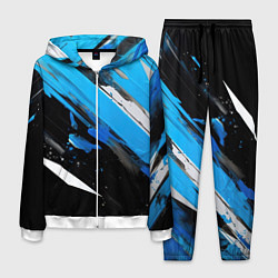 Костюм мужской Black blue white, цвет: 3D-белый