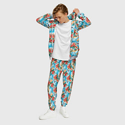 Костюм мужской Гавайский стиль летние цветы, цвет: 3D-меланж — фото 2