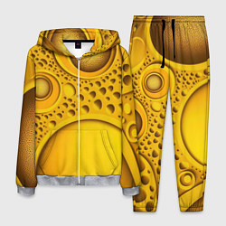 Костюм мужской Желтая объемная текстура, цвет: 3D-меланж