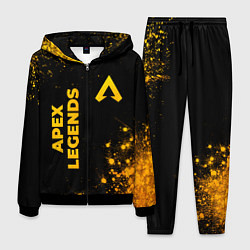 Костюм мужской Apex Legends - gold gradient: надпись, символ, цвет: 3D-черный