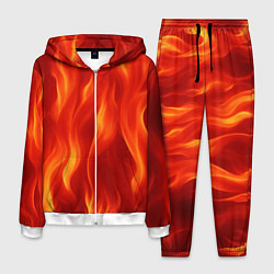 Костюм мужской Огонь рыжий, цвет: 3D-белый