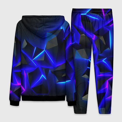 Мужской костюм Разлом плит из неона / 3D-Черный – фото 2