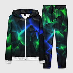 Мужской костюм Разлом синих и зеленых плит