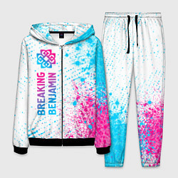 Костюм мужской Breaking Benjamin neon gradient style: по-вертикал, цвет: 3D-черный