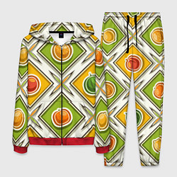 Мужской костюм Fruits and berries pattern