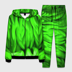 Костюм мужской Зеленая абстрактная текстура, цвет: 3D-черный