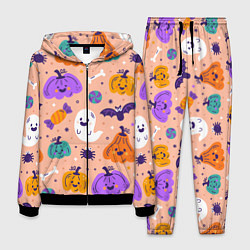 Костюм мужской Halloween - pumpkins and ghosts, цвет: 3D-черный