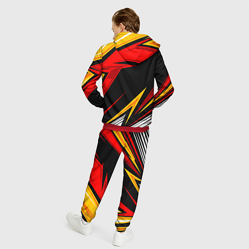 Мужской костюм Honda - красный и оранжевый / 3D-Красный – фото 4