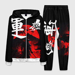 Мужской костюм Японский самурай и красная луна