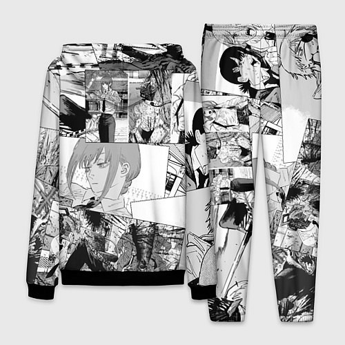 Мужской костюм Человек Бензопила манга / 3D-Черный – фото 2