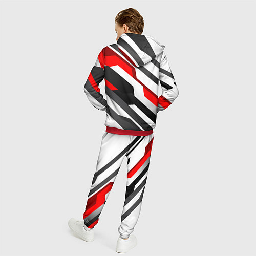 Мужской костюм Honda - red and white / 3D-Красный – фото 4