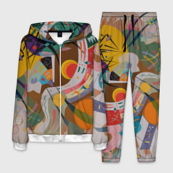 Костюм мужской Искусство Кандинского - Доминирующая кривая, цвет: 3D-белый