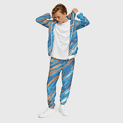 Костюм мужской Абстракция синяя, цвет: 3D-белый — фото 2