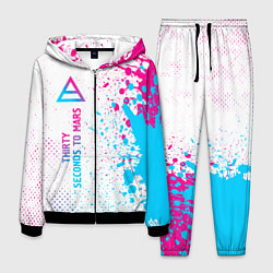 Костюм мужской Thirty Seconds to Mars neon gradient style: по-вер, цвет: 3D-черный