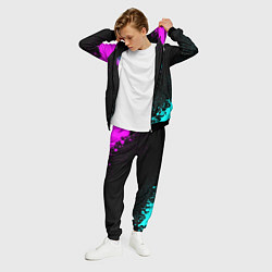 Костюм мужской Андрей и неоновый герб России вертикально, цвет: 3D-черный — фото 2