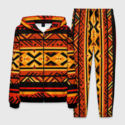 Костюм мужской Узор в этническом стиле масаев, цвет: 3D-черный
