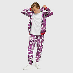 Костюм мужской Абстракция - круги на пурпурном, цвет: 3D-красный — фото 2