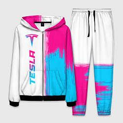 Костюм мужской Tesla neon gradient style по-вертикали, цвет: 3D-черный