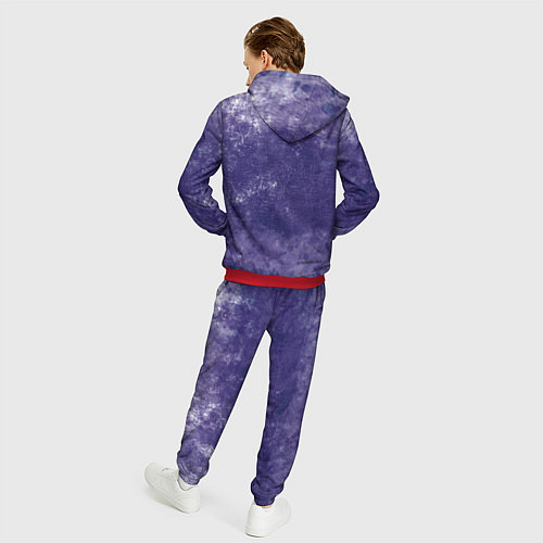 Мужской костюм Абстракция - violet color background / 3D-Красный – фото 4