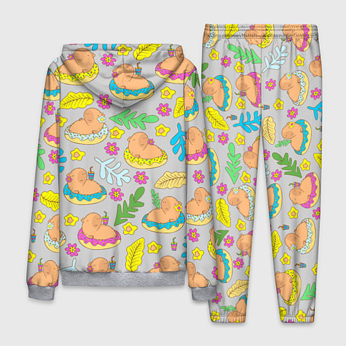 Мужской костюм Семья капибар на отдыхе / 3D-Меланж – фото 2