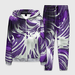 Мужской костюм Бело-фиолетовая краска