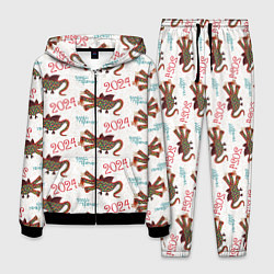 Мужской костюм Паттерн с русским драконом