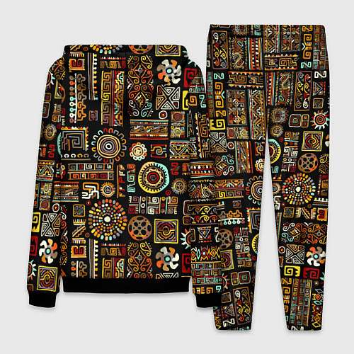 Мужской костюм Африканский этнический орнамент / 3D-Черный – фото 2