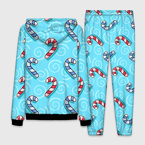 Мужской костюм Новогодний леденец трость / 3D-Черный – фото 2