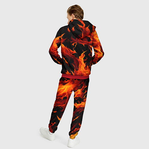 Мужской костюм Пламя в темноте / 3D-Красный – фото 4