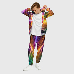 Костюм мужской Неоновые молнии в цветном льду, цвет: 3D-меланж — фото 2