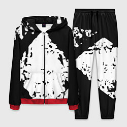 Костюм мужской Чёрно белые краски, цвет: 3D-красный