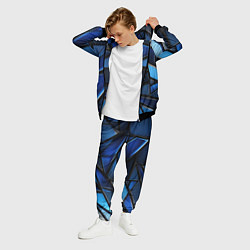 Костюм мужской Синие объемные геометрические объекты, цвет: 3D-черный — фото 2