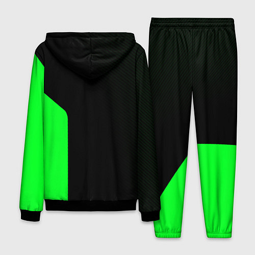 Мужской костюм Skoda pattern sport green / 3D-Черный – фото 2