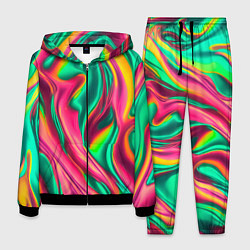 Костюм мужской Неоновый голографик, цвет: 3D-черный