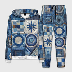 Костюм мужской Denim patchwork - ai art, цвет: 3D-белый