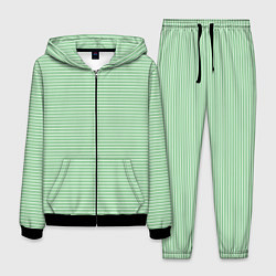Костюм мужской Светло-зелёный в полоску, цвет: 3D-черный