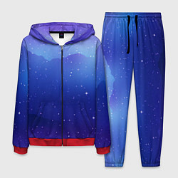 Мужской костюм Синий космос и звезды