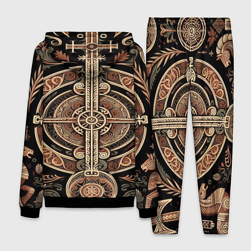 Мужской костюм Символика славянской мифологии / 3D-Черный – фото 2