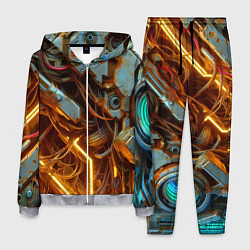 Костюм мужской Cyber armor - ai art, цвет: 3D-меланж