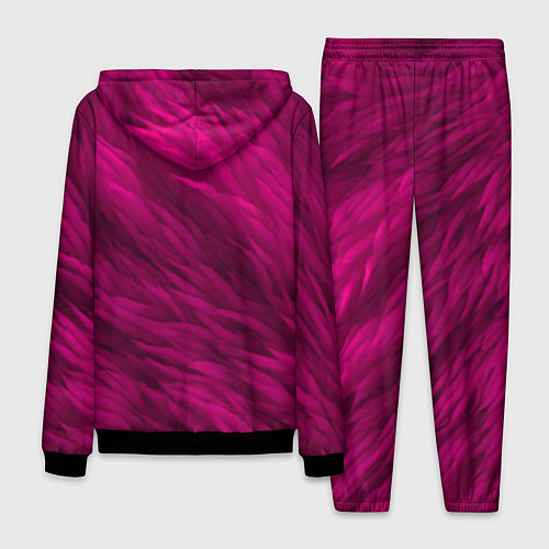 Мужской костюм Мех в цвете маджента / 3D-Черный – фото 2