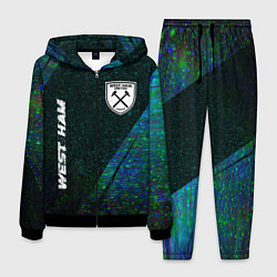 Костюм мужской West Ham glitch blue, цвет: 3D-черный