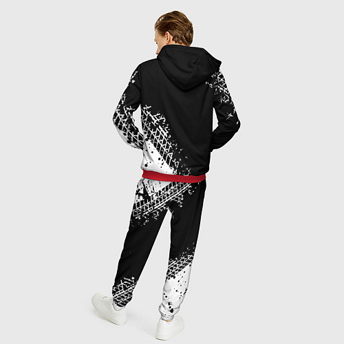 Мужской костюм Инфинити: следы от шин / 3D-Красный – фото 4
