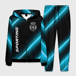 Костюм мужской Sporting неоновые лампы, цвет: 3D-черный