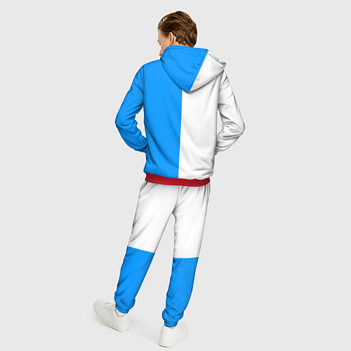 Мужской костюм BMW sport blue white / 3D-Красный – фото 4
