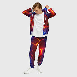 Костюм мужской Светящиеся лавой неоновые плиты в разломе, цвет: 3D-белый — фото 2