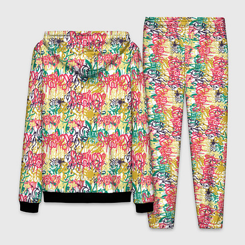 Мужской костюм Граффити с подтёками / 3D-Черный – фото 2