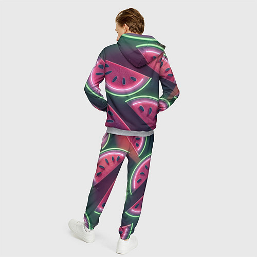 Мужской костюм Дольки арбуза неон / 3D-Меланж – фото 4