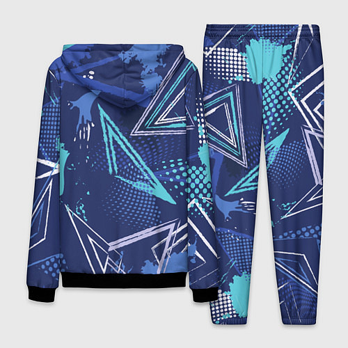 Мужской костюм Яркий абстрактный узор для спорта / 3D-Черный – фото 2