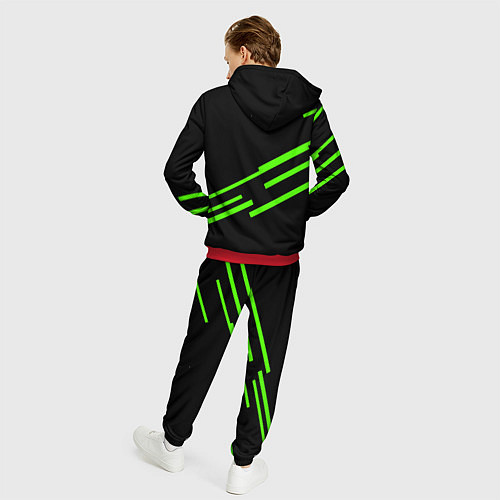 Мужской костюм Razer line green / 3D-Красный – фото 4